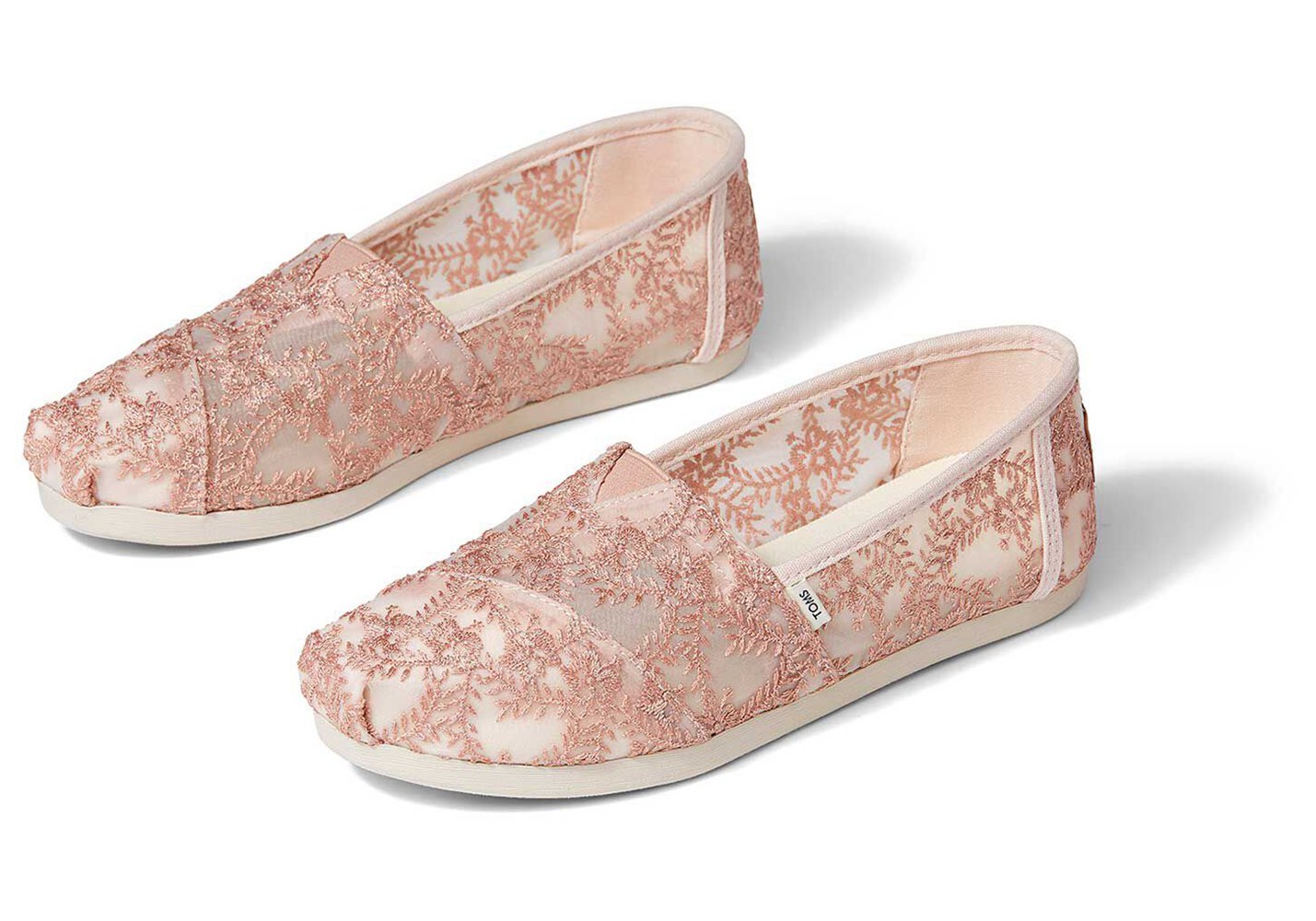 Toms Espadryle Damskie Złote - Alpargata Lace - 68AXCDVOK